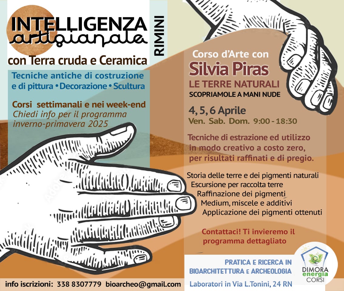 Corso sulle terre a naturali. Scopriamole a mani nude.